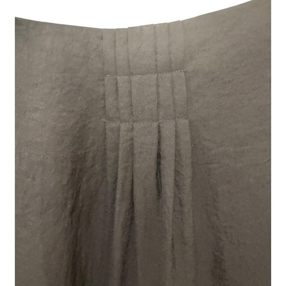 Nanette Lepore Women's  Bell Sleeve Blouse Pleated Front Top Black Elegant SZ 10 - Picture 5 of 8